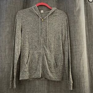 Gray lightweight Zip-up Jacket